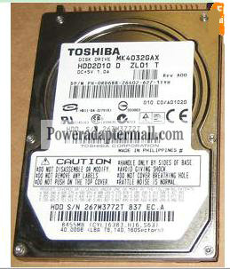 40GB Toshiba MK4032GAX 2.5 inch IDE Laptop Drive